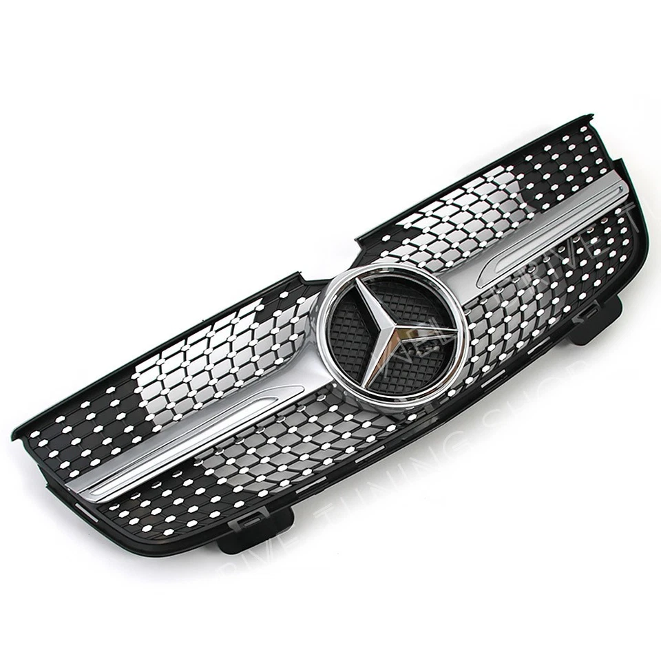 Chrome Front Grill W/LED For Mercedes Benz GL-Class X164 07-12 GL320 GL450 GL350 - Image 4 of 4