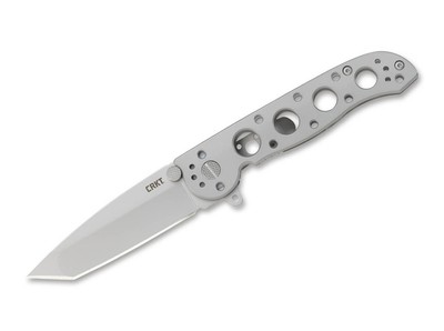 CRKT Messer M16-02SS Tanto Flipper 12C27 Stahl Edelstahlgriff Silber 