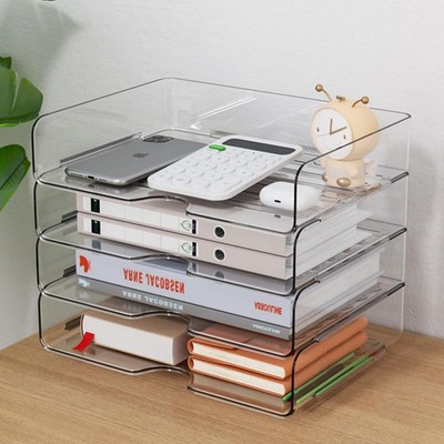 4 Stück Büroablage premium, Briefablage, Ablagebox für A4 Blätter