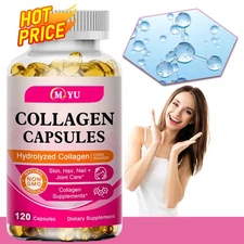 Collagen Supplement Enhance Skin Elasticity Nourish Hair Bone Health 120Capsules