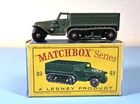 VINTAGE MATCHBOX LESNEY No. 49 Army Half Track Mark III ORIGINAL BOX