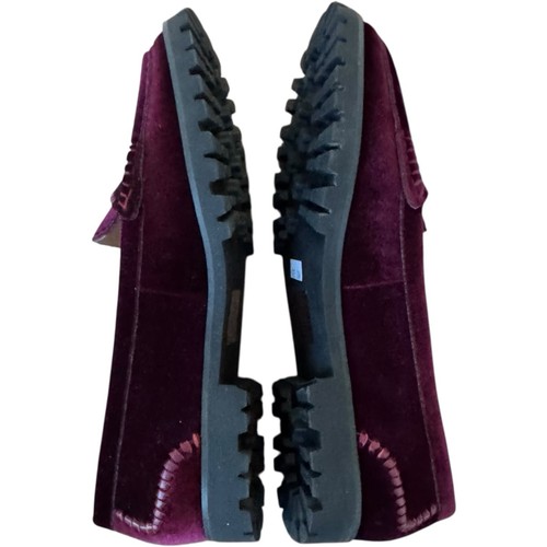 Neu mit Etikett Jack Rogers Tabby Penny-Loafer aus Veloursleder flache Damenschuhe bordeauxfarben Größe 8B - Bild 10 von 14