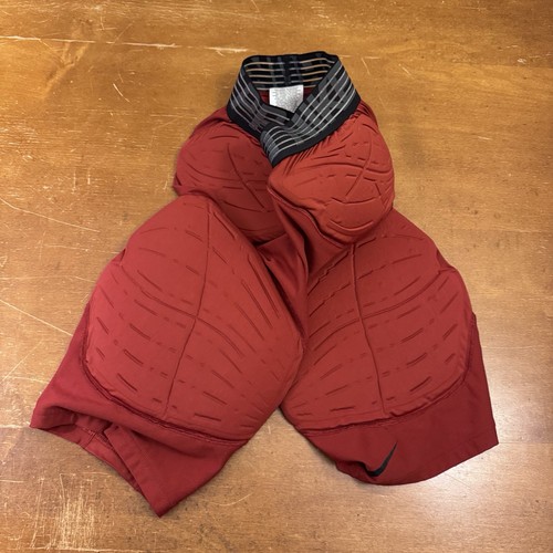Nike Shorts Mens 2XL Red Pro Combat Football 5 Padded
