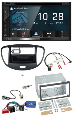 Kenwood DAB TMC USB 2DIN Lenkrad Bluetooth Navigation für Hyundai i10 2009-2013