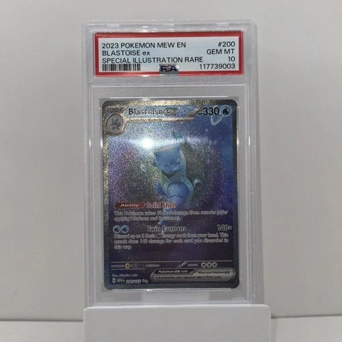 2023 POKEMON MEW EN-151 SPECIAL ILLUSTRATION RARE #200 BLASTOISE EX PSA 10