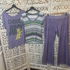 Vintage Juicy Couture Purple Velour Track Pants Made in USA Y2K XL w/2