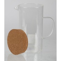 Glaskaraffe 1700Ml Mit Korkdeckel Karaffe Glas Wasserkaraffe Glaskrug Trinkglas