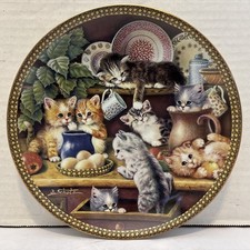 Usado*Bradford Exchange Tender Tails "Alcaparras de cocina" 8" Placa decorativa