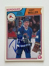 Randy Moller Quebec Nordiques Autographed 1983-84 OPC Hockey NHL Card #297 COA
