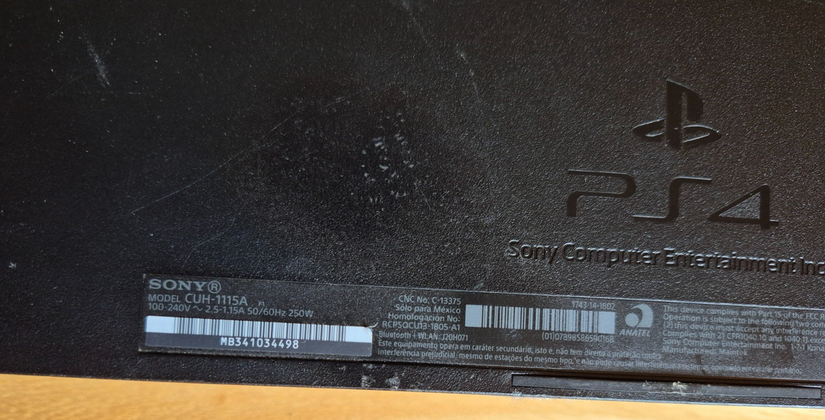Sony Playstation 4 PS4 Console for parts non working BLUE RING