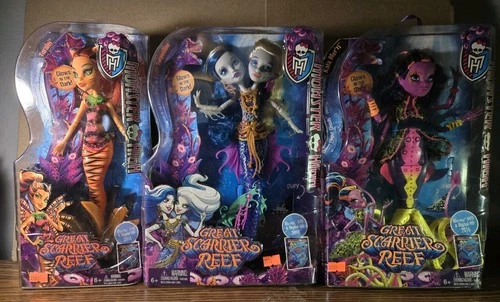 Monster High Great Scarrier Reef Peri and Pearl, Toralei, Kala Mer'ri New In Box
