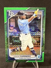 2024 Bowman Chrome - Junior Caminero #56 Green Mojo Refractor /99 (RC)