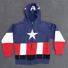 Marvel Captain America Full Zip Hoodie Jacket Kids Medium