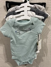 Cloud Island 4 Piece Boys Body Suits Size 0-3 M New