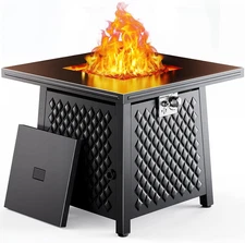 28 Inch Propane Fire Pits,50,000 BTU Gas Fire Pit Table for Outsides with Steel 