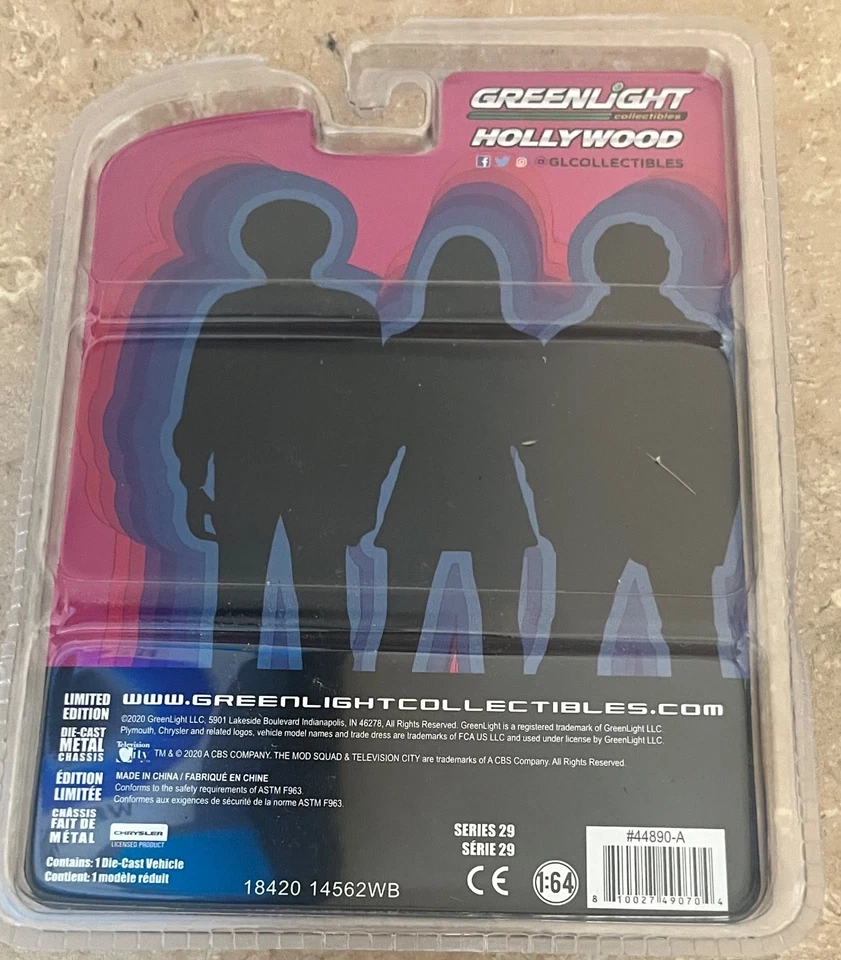 GREENLIGHT THE MOD SQUAD TV SERIES 1:64 1970 RED PLYMOUTH GTX 1:64 Die-Cast - Image 3 of 3