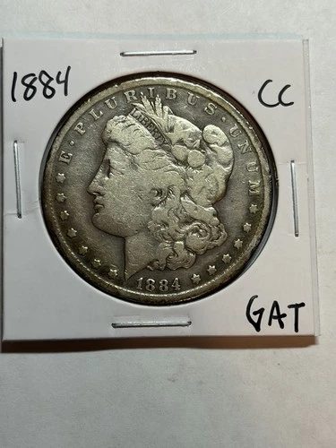 1884-CC Morgan Silver Dollar F/VF Detail Tough Date Circulated CC
