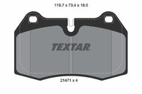 Textar Bremsbelagsatz, Scheibenbremse 2147102 FüR BMW Maserati