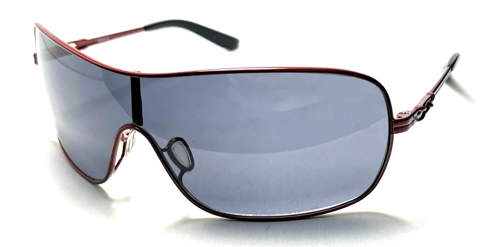 OAKLEY DISTRESS OO4073-04 Red Metal Rectangular Wrap Women's Sunglasses - Image 3 of 4