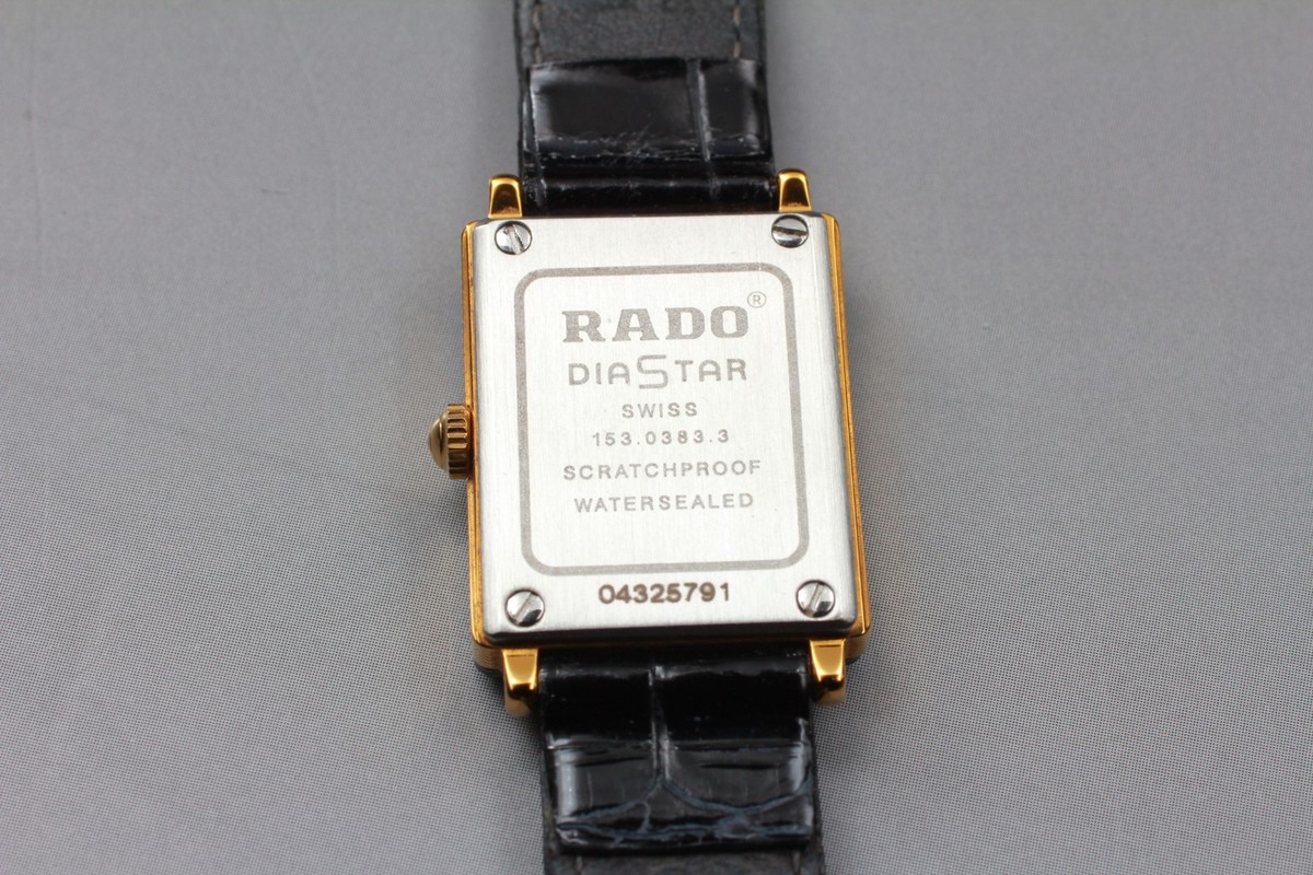 Near Mint] RADO Diastar 153.0383.3 Black Dial Quartz Women's Watch