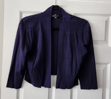 NEW Ronni Nicole Womens Navy Open Cardigan Cropped Sweater Size M Medium