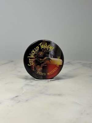 Pete's Wicked Beer Button Pin: Full Color Graphic - 1990s Brewery Promo