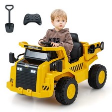 Kids Ride on Dump Truck w/2.4G Remote Control Working Megaphone Sand Shovel