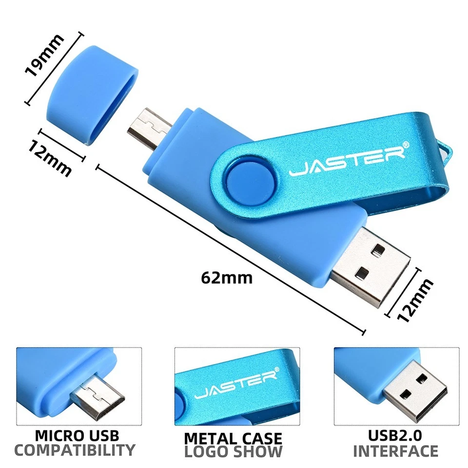 Micro USB 2.0 OTG Flash Drive Stick Smart Phone Tablet PC 4GB 8GB 16G 32G 64G - Image 4 of 4