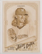 2018 Allen & Ginter Topps.com Online Exclusive 5x7 Gold 5/10 Josh Hader #348 1u6
