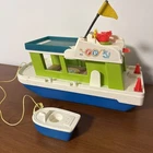 Vintage 1972 Fisher Price Little People Play Family HAPPY HOUSEBOAT #985