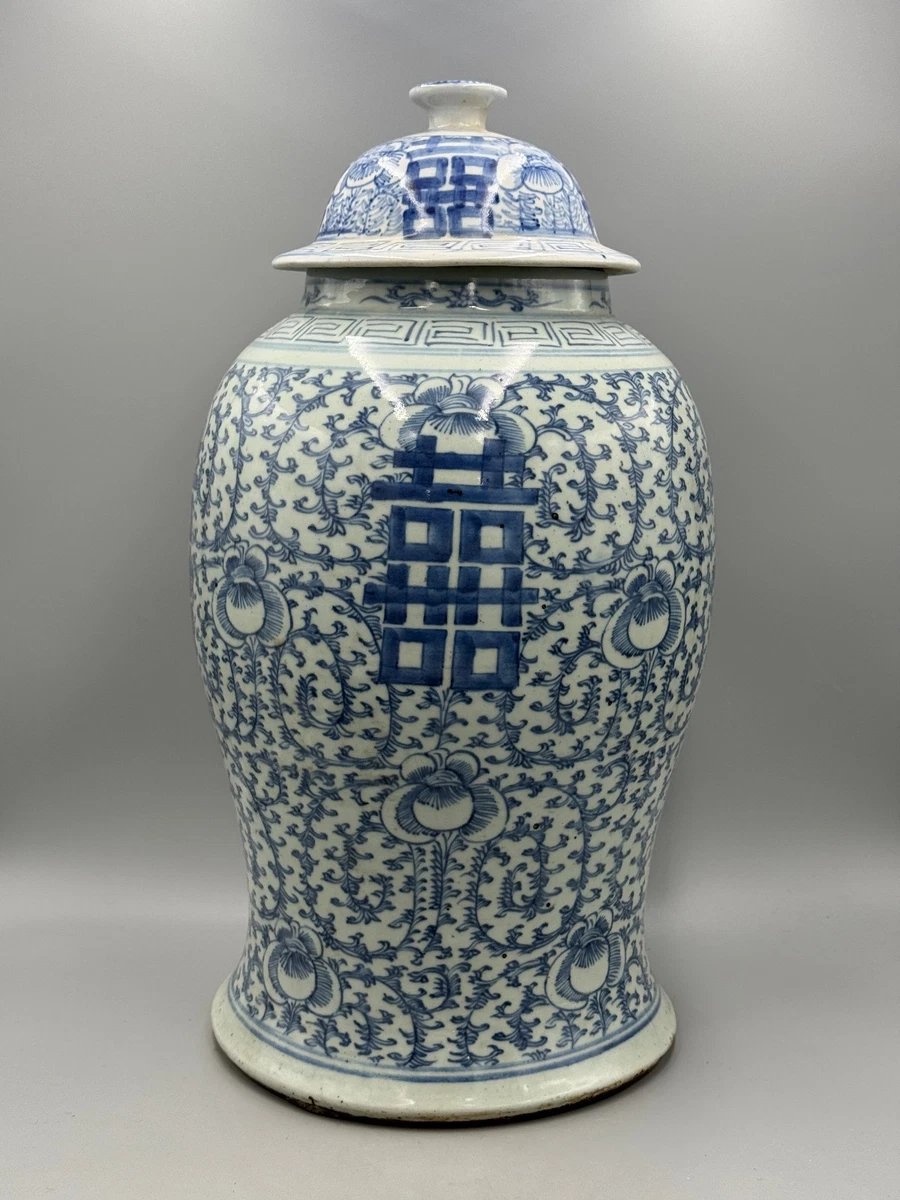 蓝色中国花瓶1800年以前| eBay