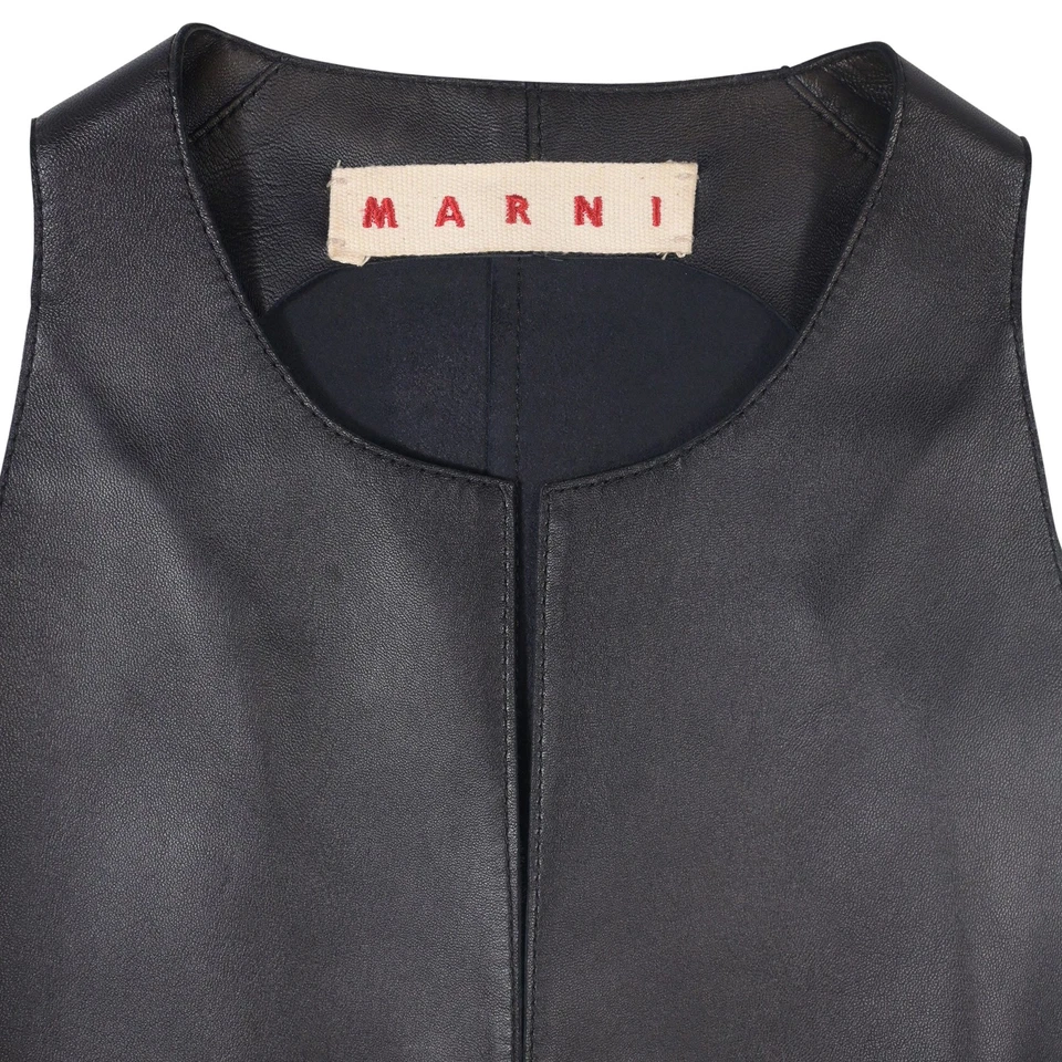 Chaleco Marni de Cuero para Mujer Negro Talla 42 Foto 4 de 4