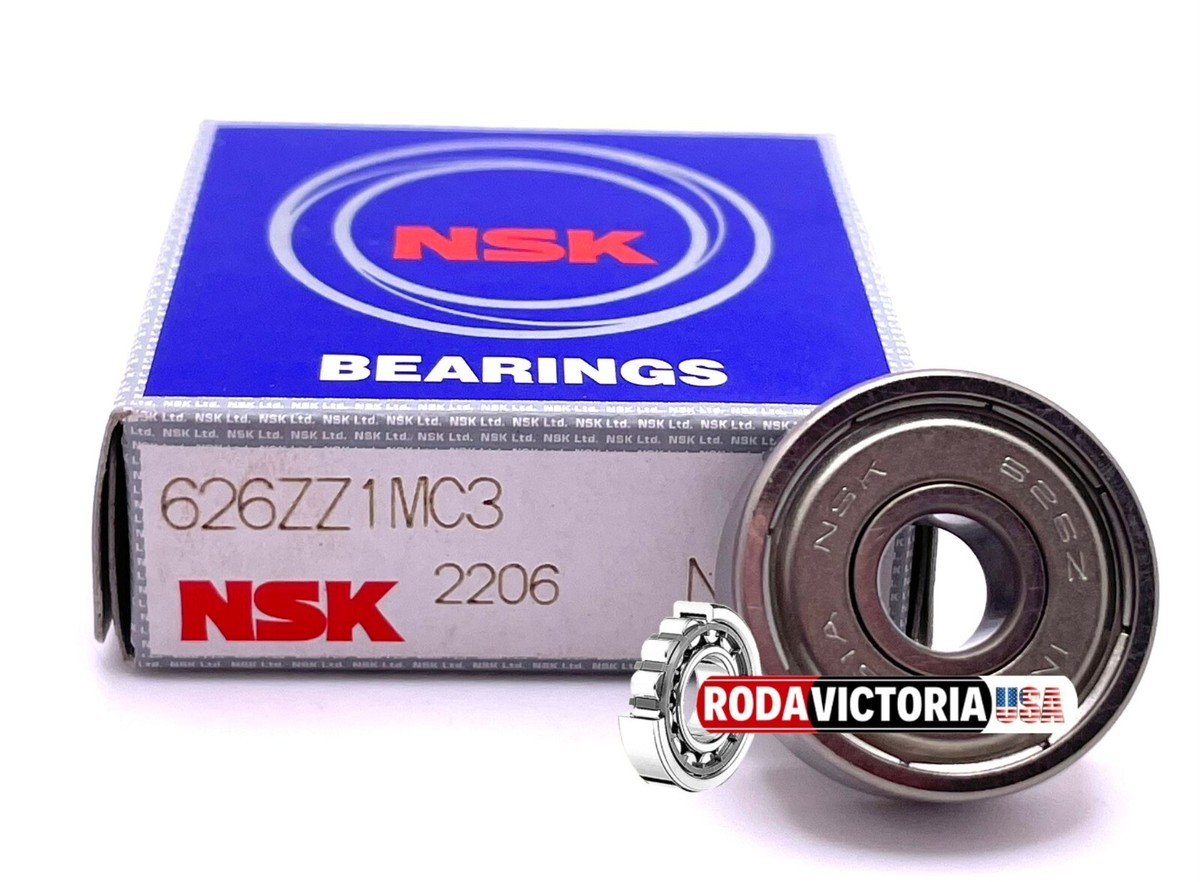 NSK 626 ZZ1 M C3 DEEP GROOVE BALL BEARING, METAL SHIELDED 6x19x6mm