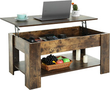 Coffee Table Lift Top Coffee Tables with Hidden Compartment and Storage Shelf Wo