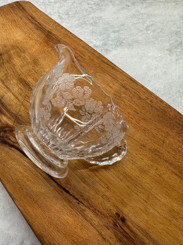 Vtg New Martinsville Depression Glass Sugar & Creamer Radiance Flower Basket - Picture 8 of 17