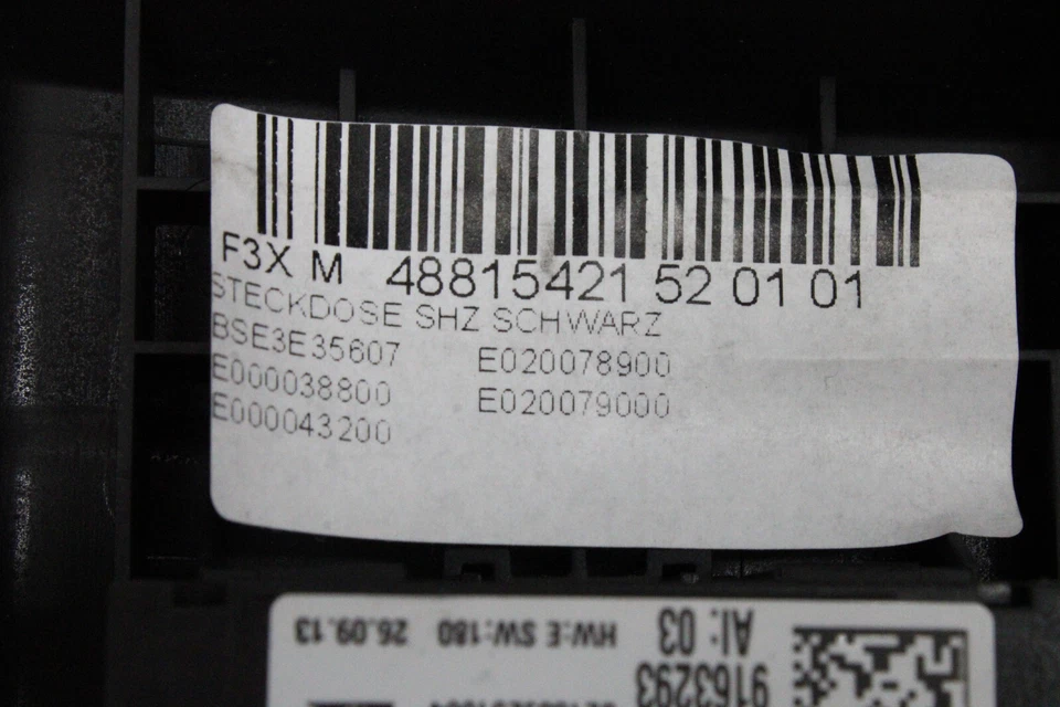 BMW 328D F30 2014 consola central trasera ventilación de aire asiento térmico panel de moldura OEM 12-18 Foto 4 de 4