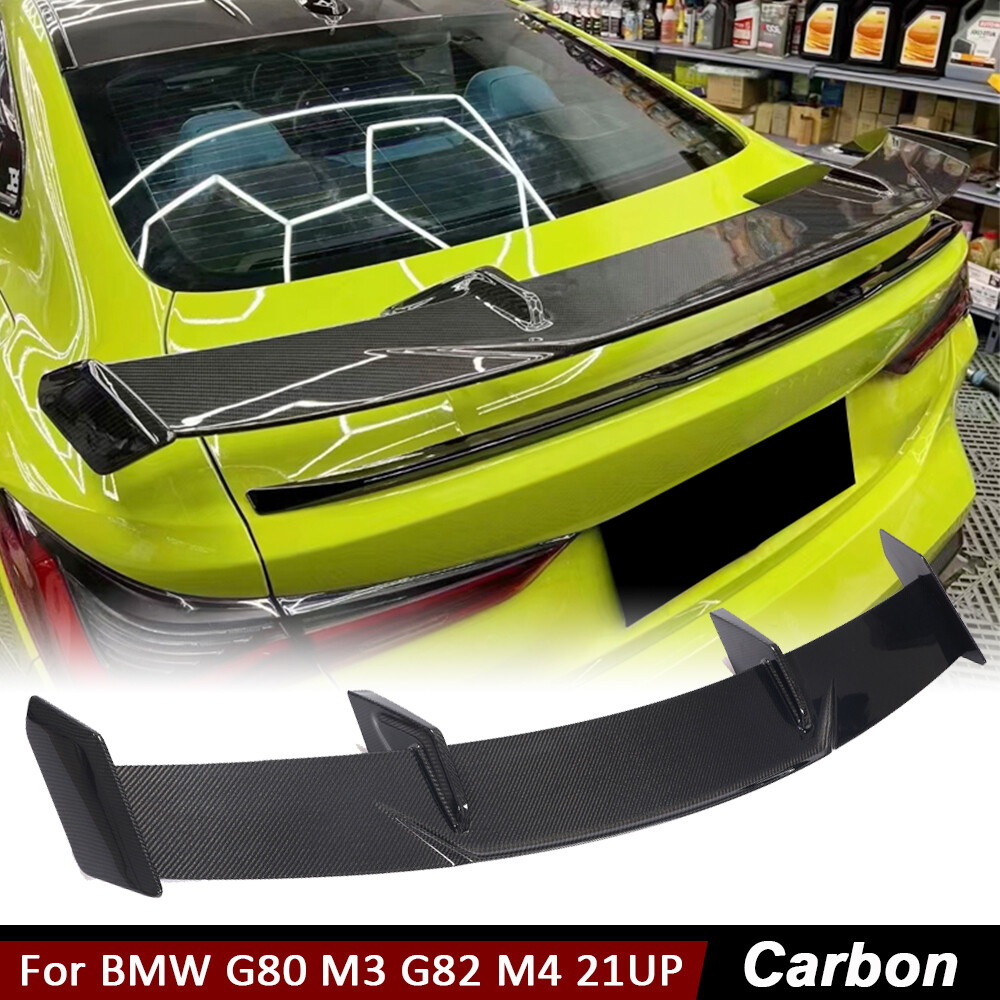 For BMW G80 M3 G82 M4 Coupe 2021-2022 Real Carbon Fiber Rear Trunk Spoiler Wing