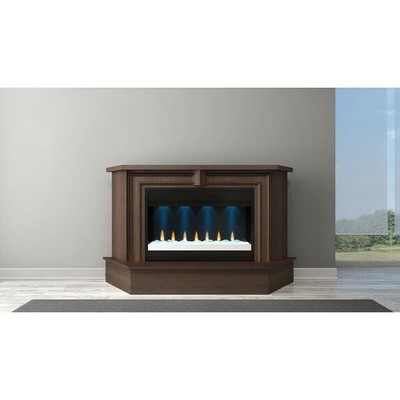 67 Transitional Electric Fireplace Mantel In Brazilian Cognac For