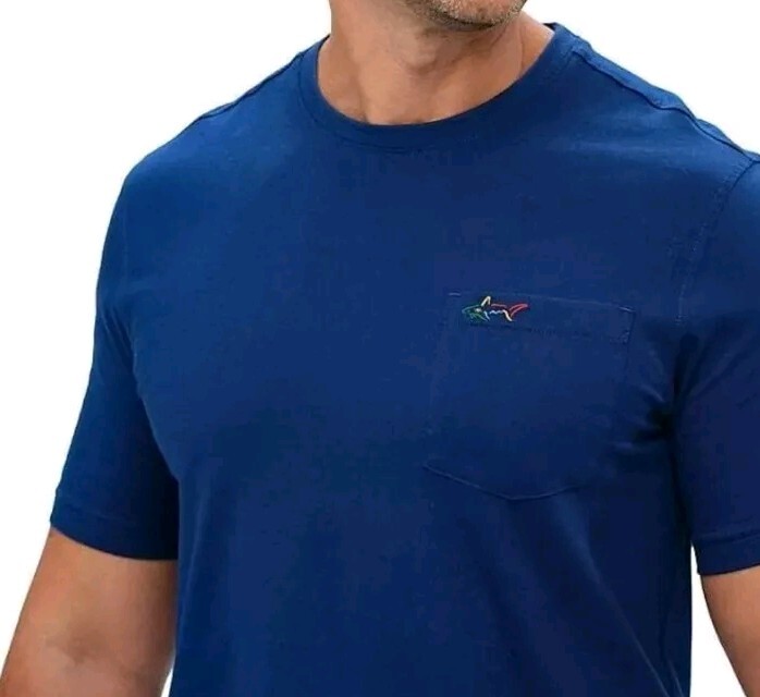 Greg Norman Men's Chest Pocket Relaxed Fit Golf T-Shirt (Size M