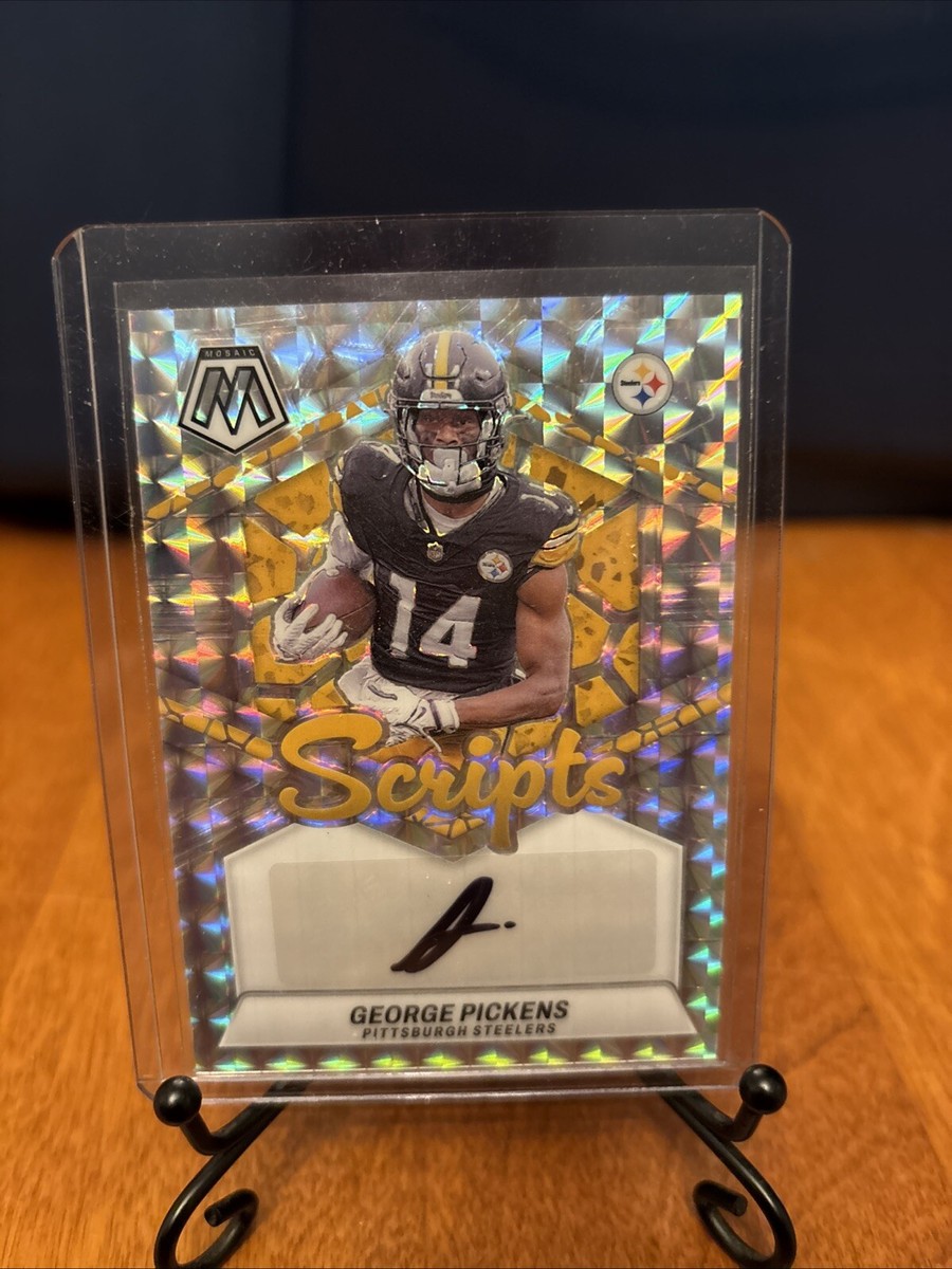 Robert 限定CDボックス PREMIER ECRIN + サイン入カード 2024 Panini Mosaic George Pickens Scripts Prizm Auto Pittsburgh