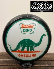 SINCLAIR Dinosaur Reproduction 13.5" Gas Pump Globe - (Black Body)