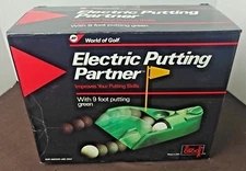 Electric Golf Putting Partner Adjustable Ball Return Tested Works Great! In Box