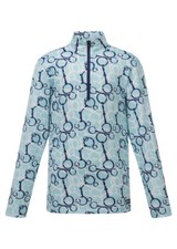 Kerrits Kids Breeze Ice Fil Long Sleeve Shirt Print - High Tide Snaffle Symphony