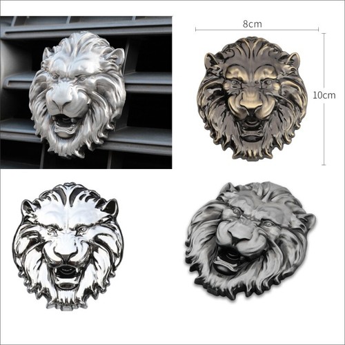 3D Metal Lion Head Embossed Car Emblem with Logo Metal - Bild 1 von 8
