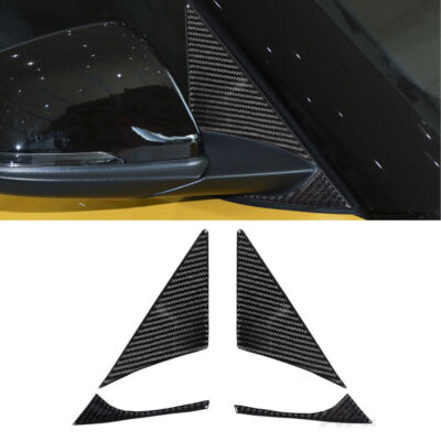 4Pcs For Toyota Supra A90 Carbon Fiber Front Window A-Pillar Triangle Cover Trim