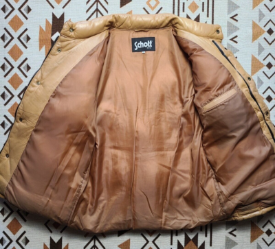 ジャケット・アウター 90s a bathing ape leather puffer jacket Leather Jacket Brown Bape Jacket A BATHING APE Leather 90's M-65