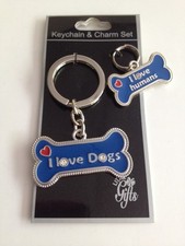 I Love Dogs Key Chain Charm Set From Little Gifts NEW