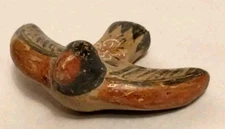 1977 Tonala Miniature Bird Figurine Mexican Folk Art Pottery 1"×2"×2.5" N. Mint!