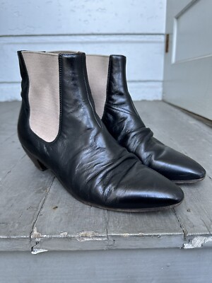 Celine Jacno Chelsea Leather Boots Calfskin Hedi Slimane Size 40