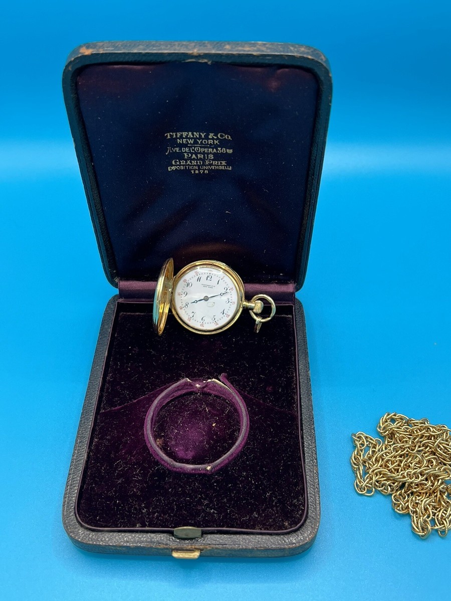 Tiffany & Co 18K Solid Gold Ladies Pocket Watch Working with